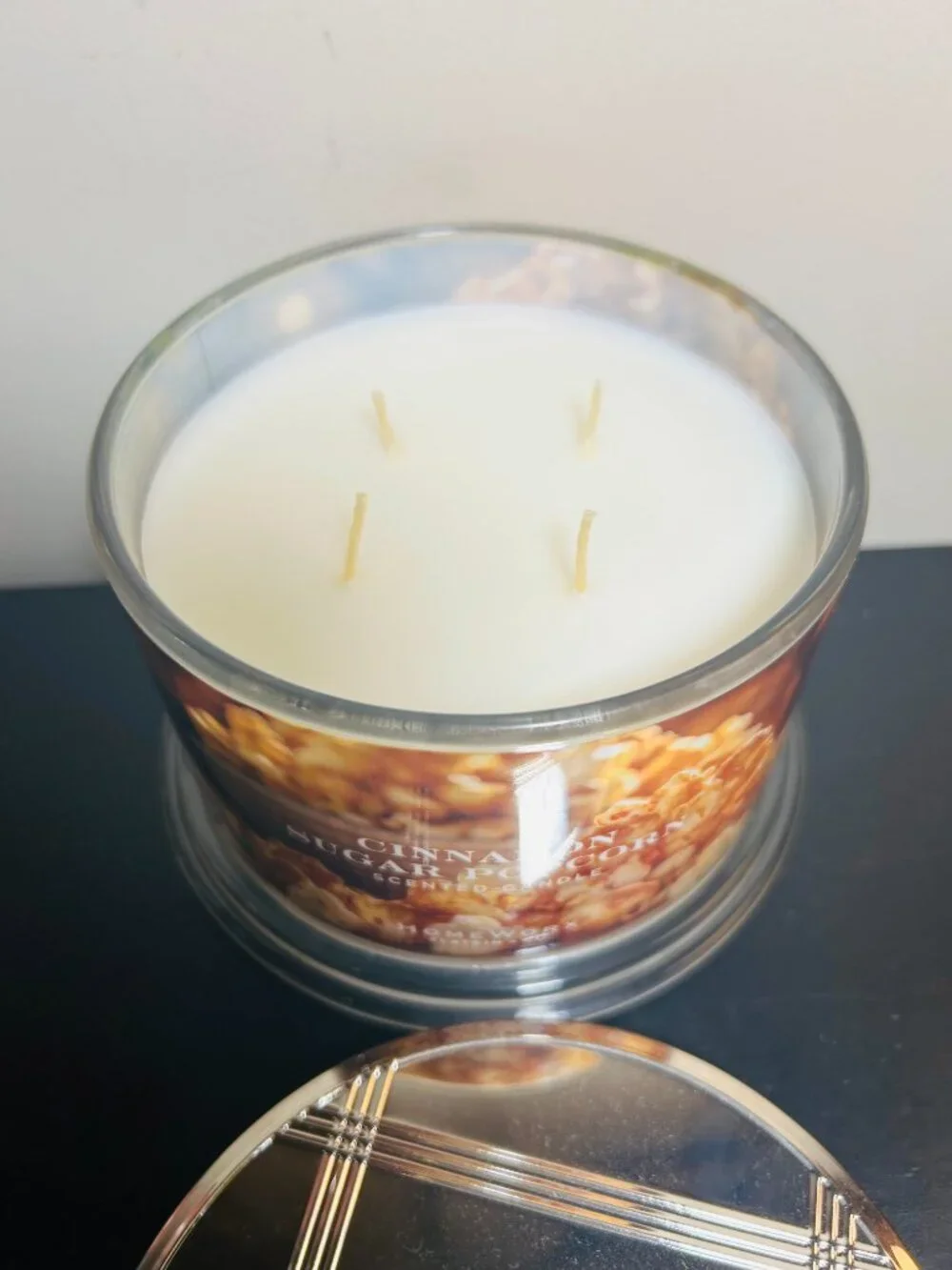 HomeWorx by Slatkin Cinnamon Sugar Popcorn 4-Wick 18oz Candle NEW